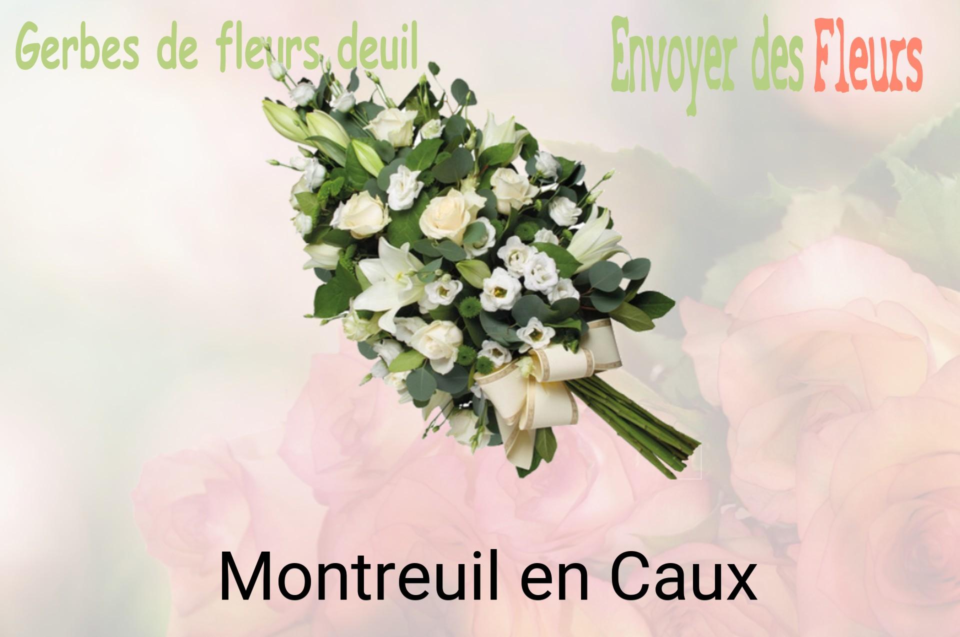 Gerbe de fleurs de deuil livrée à Montreuil-en-Caux